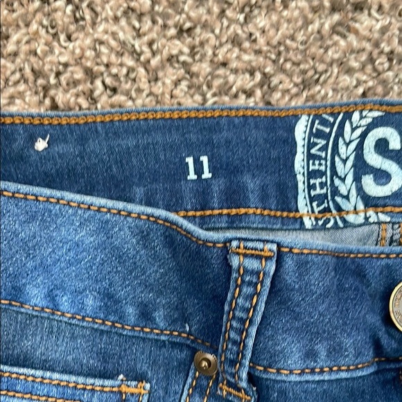 SO Women's Dark Blue Stretchy Denim Bermudas - Picture 5 of 8